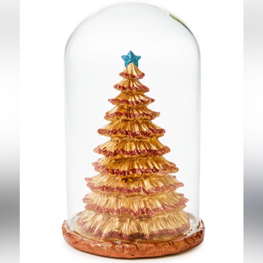 Holiday Lane Patina Copper Glass Dome Christmas Tree